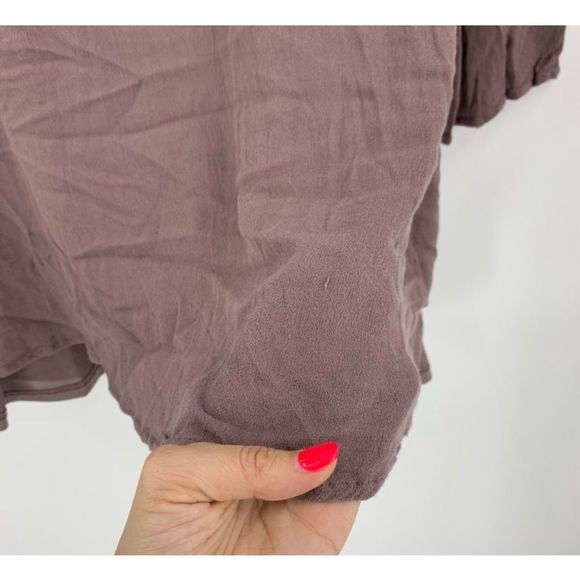 Very J Taupe Violet Long Sleeve Tunic Sheer Women’s Small - Picture 4 of 7